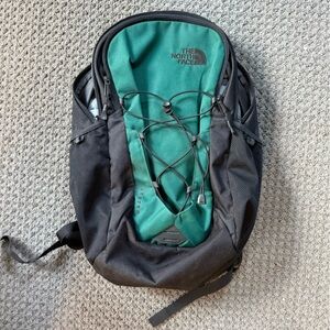 The North Face Black and Green Daypack Backpack